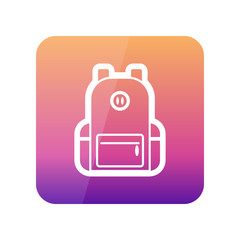 Backpack outline icon. Travel. Summer. Vacation
