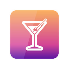 Martini. Cocktail outline icon. Summer. Vacation