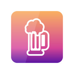 Beer Mug outline icon. Summer. Vacation