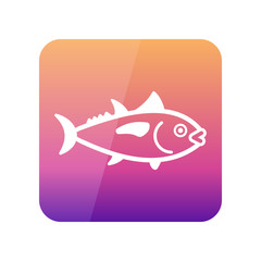 Tuna outline icon. Fishing. Vacation