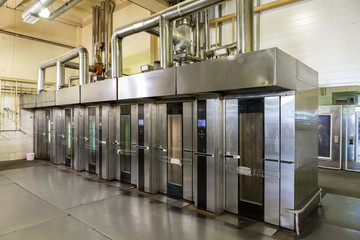 Rack oven in a bakery