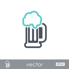 Beer Mug outline icon. Summer. Vacation