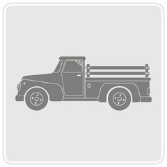 icon with farm truck for your design