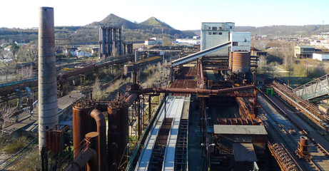Abandoned steel production plant, which has been out of operation for decades. Germany.