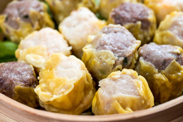 Chinese food dim sum on plate