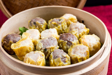 Chinese food dim sum on plate
