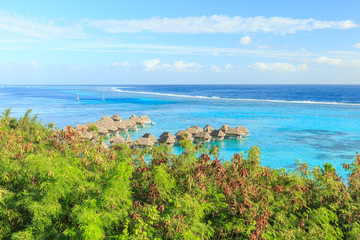 The Beautiful sea and resort in Moorea Island at Tahiti PAPEETE, FRENCH POLYNESIA