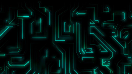 Dark green circuit board technology background. graphic design