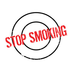 Stop Smoking rubber stamp. Grunge design with dust scratches. Effects can be easily removed for a clean, crisp look. Color is easily changed.