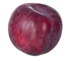 ripe plum isolated on white
