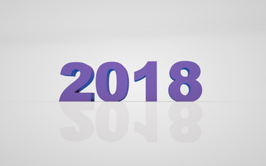 New year 2018 - obrazy, fototapety, plakaty