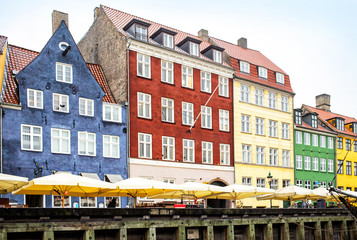 Fototapeta na wymiar Colorful Copenhagen houses