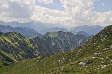 Fototapeta na wymiar Am Nebelhorn, Oberstdorf, Oberallgäu, Bayern, Deutschland