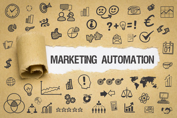 Marketing Automation / Papier mit Symbole