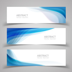 Naklejka premium Set of banner templates Modern abstract Vector Illustration.