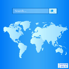 Fototapeta premium Search bar and map