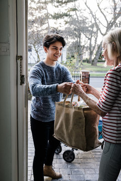 Delivering Groceries To The Elderly