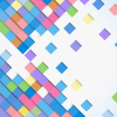 Abstract geometric mosaic background made of colorful square, design pattern texture