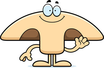 Cartoon Mushroom Waving
