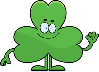 Cartoon Shamrock Waving