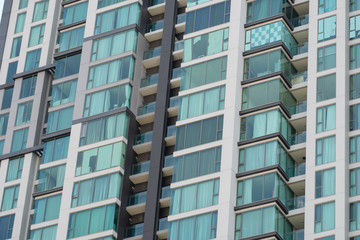 Naklejka premium Apartment building / Exterior view of apartment building.