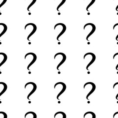 Seamless pattern with question marks. Same sizes. Vector illustration