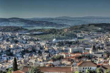 Top view of the old city - Nazareth - Located in the north of Israel