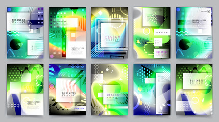 Business brochure design, abstract background, vector template, a4
