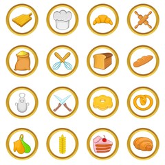 Bakery vector set, cartoon style