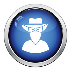 Cowboy with a scarf on face icon