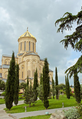 The Holy Trinity Cathedral. Sameba is the main cathedral of the Georgian Orthodox Church