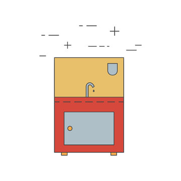 Sink outline icon.