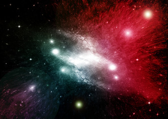 galaxy in a free space