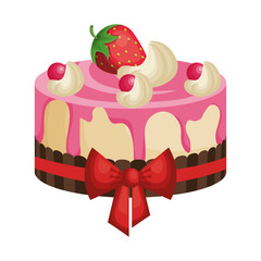 delicious and sweet cake icon vector illustration design