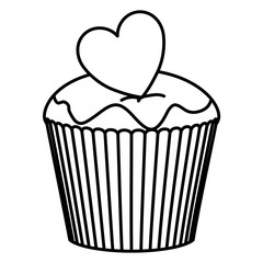 delicious and sweet cupcake icon vector illustration design