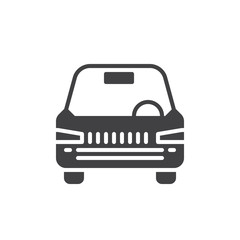 Car, vehicle icon vector, filled flat sign, solid pictogram isolated on white. Symbol, logo illustration. Pixel perfect