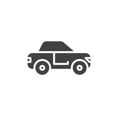 Car sedan icon vector, filled flat sign, solid pictogram isolated on white. Symbol, logo illustration. Pixel perfect