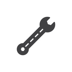 Wrench, Service icon vector, filled flat sign, solid pictogram isolated on white. Symbol, logo illustration. Pixel perfect