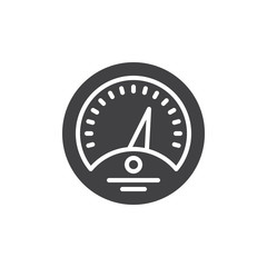 Dashboard icon vector, filled flat sign, solid pictogram isolated on white. Gauge symbol, logo illustration. Pixel perfect