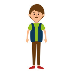 young father avatar character vector illustration design