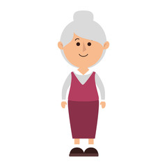 cute grandmother avatar character vector illustration design
