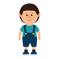 happy little boy character vector illustration design