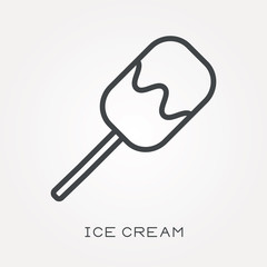 Line icon ice cream