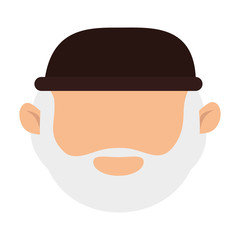 cute grandfather avatar character vector illustration design