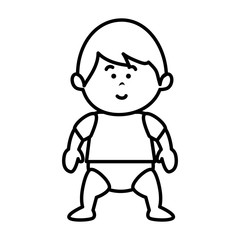 little baby avatar character vector illustration design