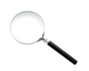 Magnifying glass isolated on white 