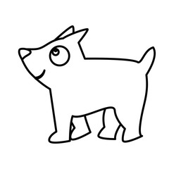 cute little dog mascot vector illustration design