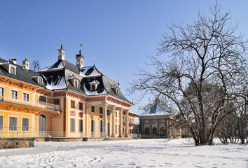 Bergpalais im Schlosspark Pillnitz, Sachsen, Deutschland, Europa
