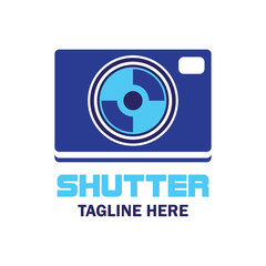 camera studio, shutter, camera store logo with text space for your slogan / tagline, vector illustration