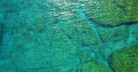 Landscape of a transparent clear blue Mediterranean Sea. The island of Cyprus. Resort. blue lagoon © Kateryna